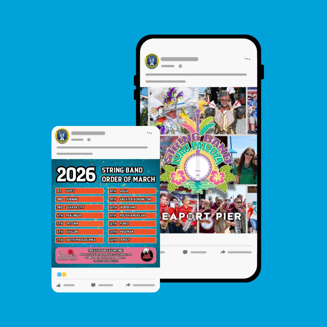 Philadelphia Mummers String Band Association social media managed by Unparalleled Developers