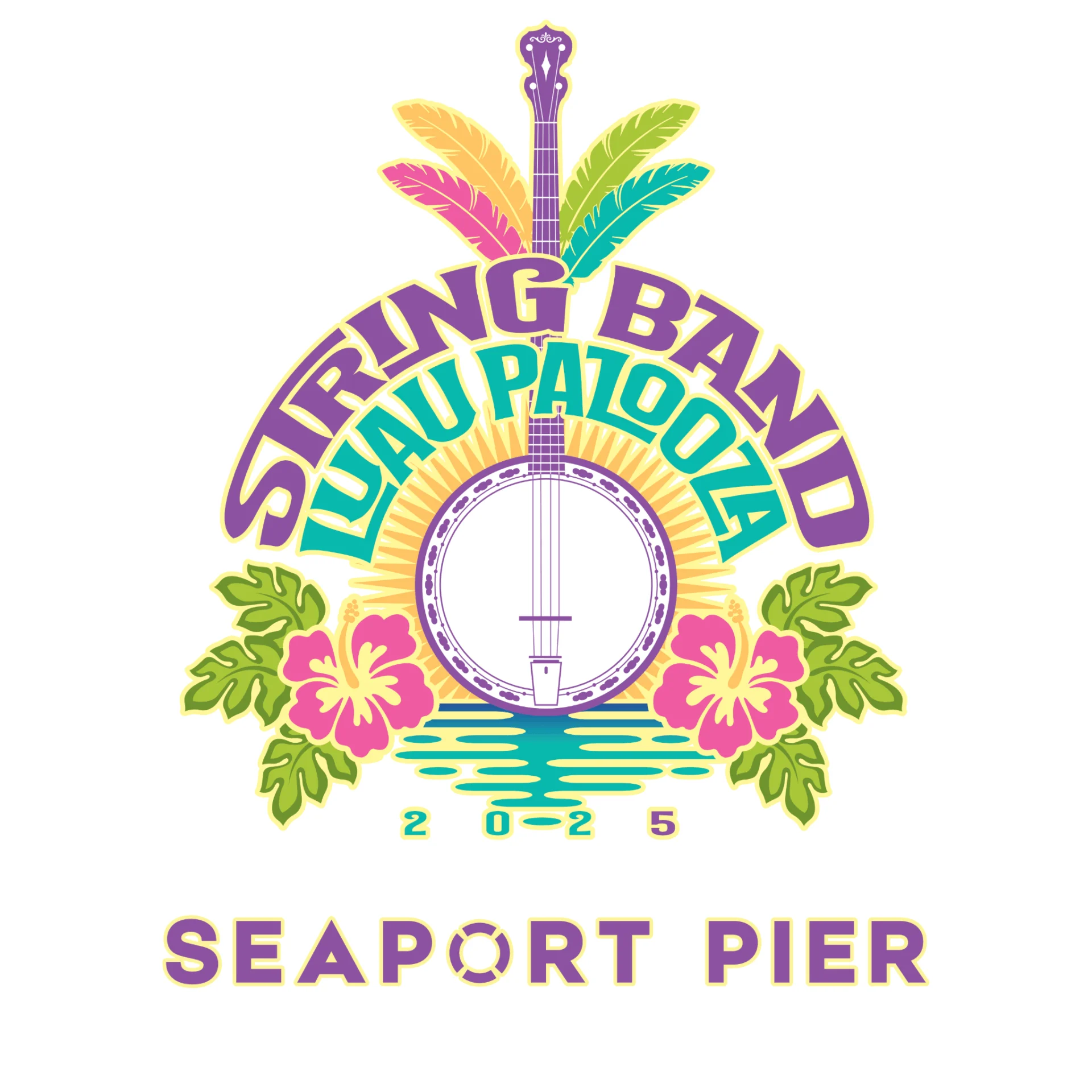 2025 String Band Luau Palooza Logo designed by Unparalleled Developers, LLC